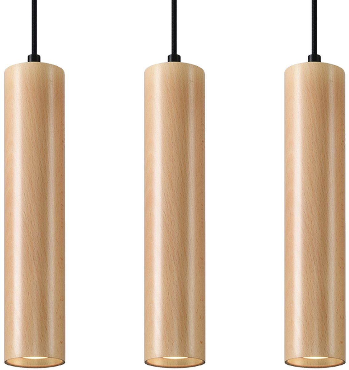 Sollux Lighting Lino Pendelleuchte 3x40 W holz SL.0638