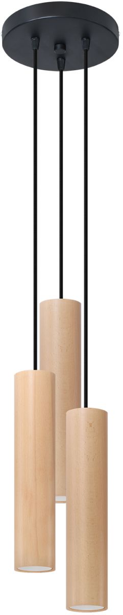 Sollux Lighting Lino Pendelleuchte 3x40 W holz SL.1012