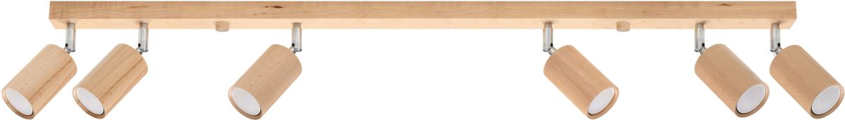 Sollux Lighting Berg Deckenlampe 6x40 W holz SL.1043