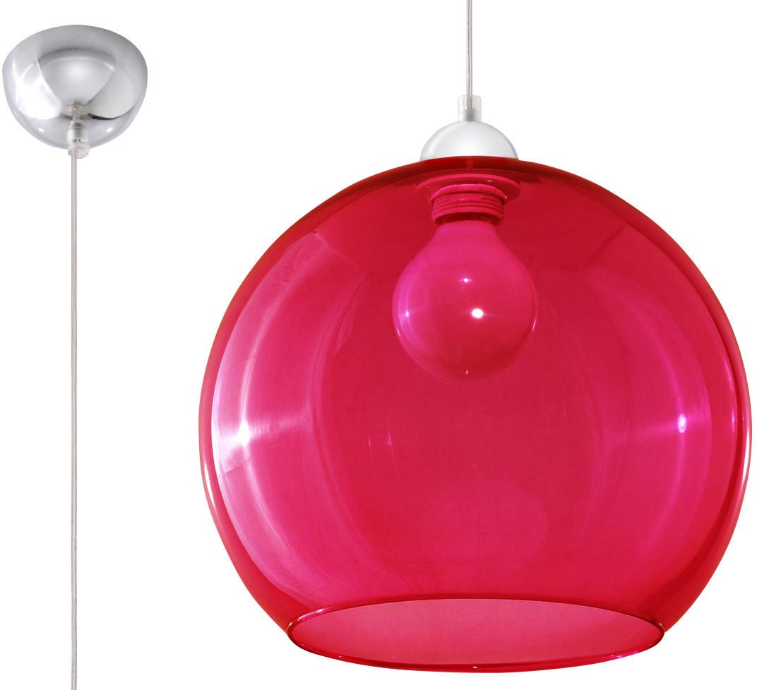Sollux Lighting Ball Pendelleuchte 1x60 W rot SL.0253