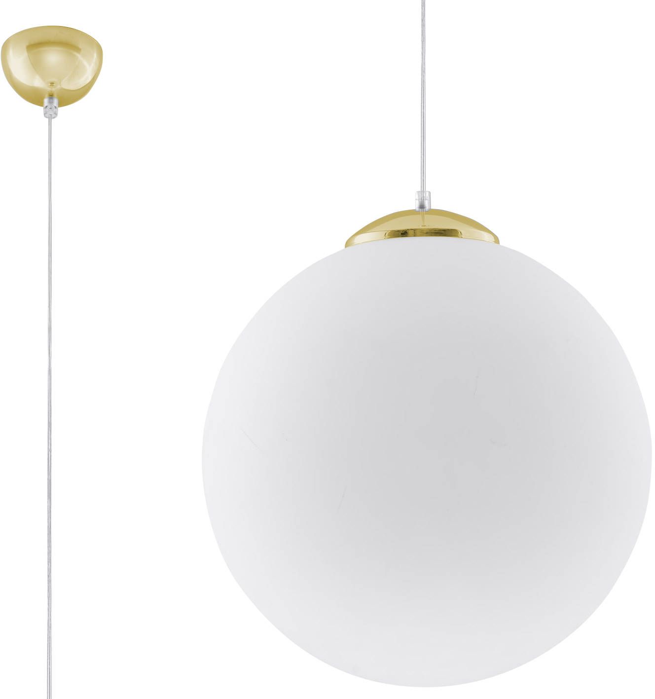 Sollux Lighting Ugo Pendelleuchte 1x60 W weiß-gold SL.0717