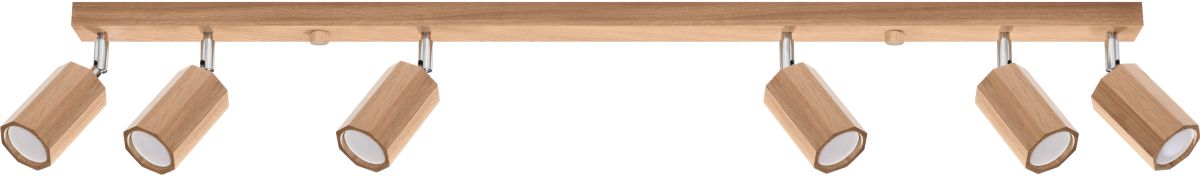 Sollux Lighting Zeke Deckenlampe 6x40 W holz SL.1032