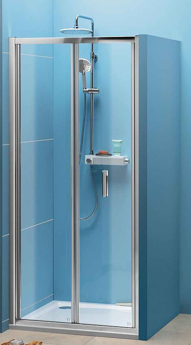 Polysan Easy Line Duschtüren 80 cm faltbar chrom Glanz/durchsichtiges Glas EL1980