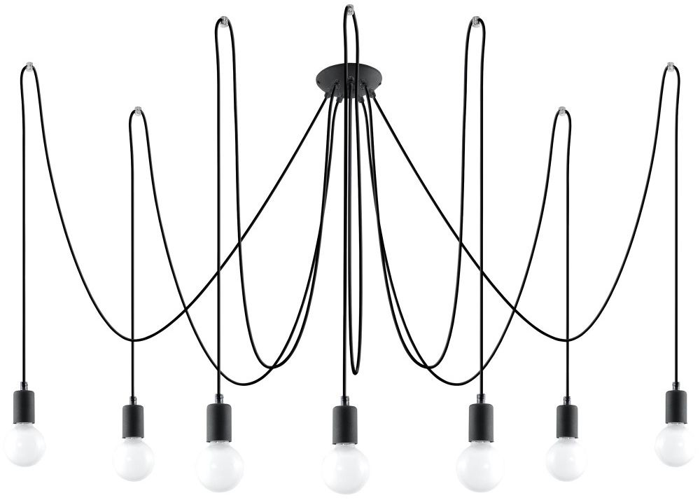 Sollux Lighting Edison Pendelleuchte x60 W schwarz SL.0372