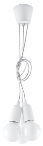 Sollux Lighting Diego Pendelleuchte 3x60 W weiß SL.0570