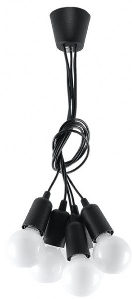 Sollux Lighting Diego Pendelleuchte 5x60 W schwarz SL.0574