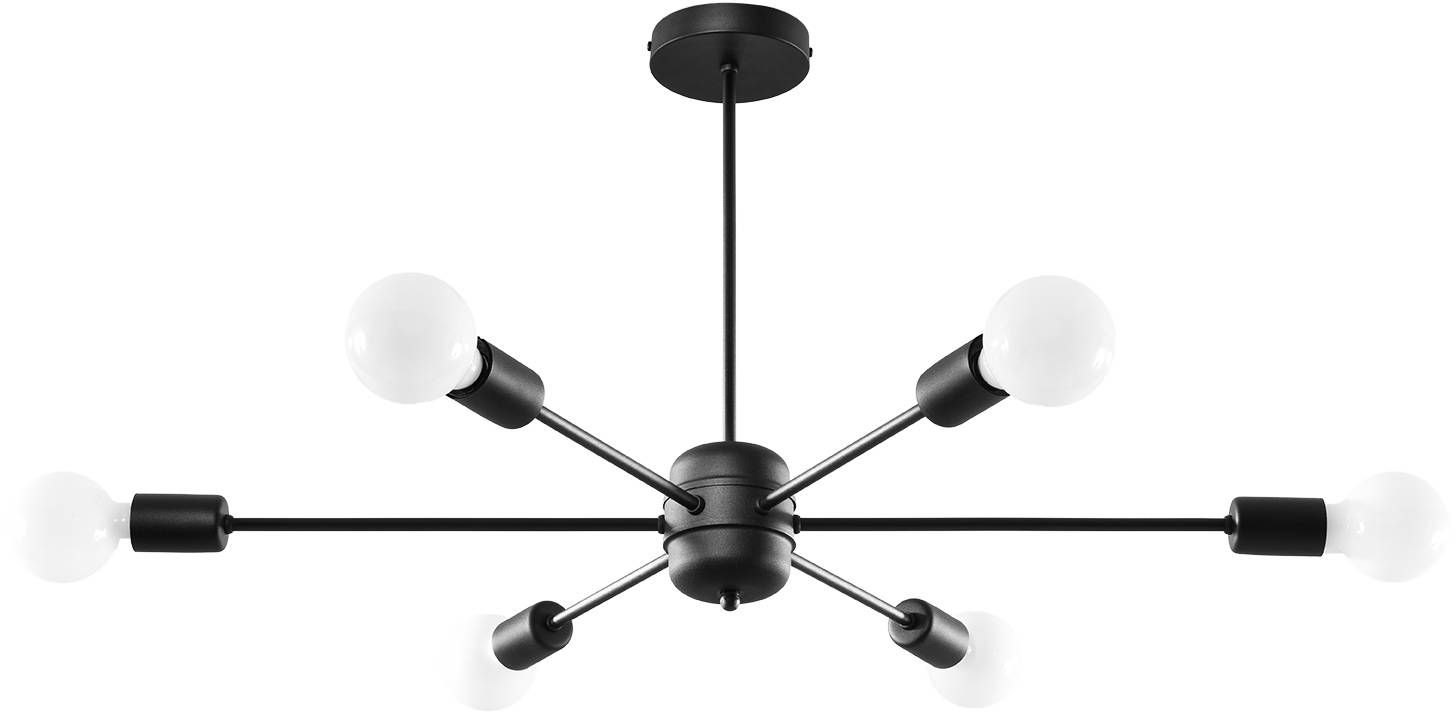 Sollux Lighting Lango Deckenlampe 6x60 W schwarz SL.1023