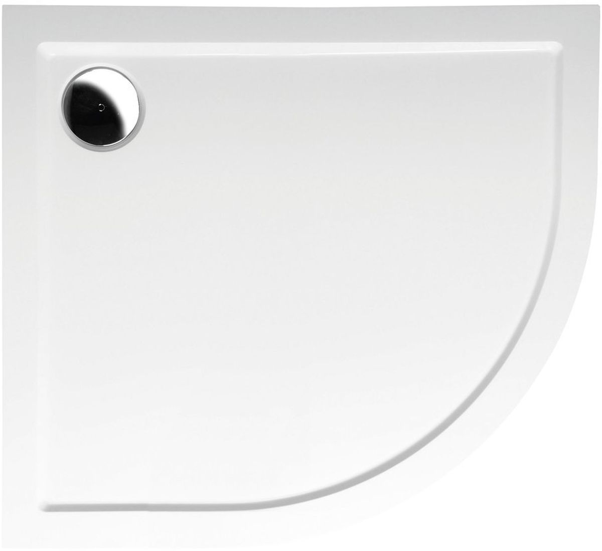 Polysan Rena Halbrunde Duschwanne 90x80 cm weiß 72890