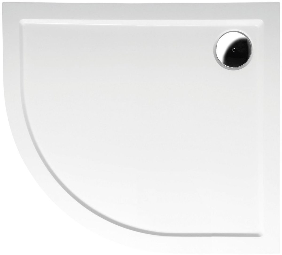 Polysan Rena Halbrunde Duschwanne 90x80 cm weiß 72891