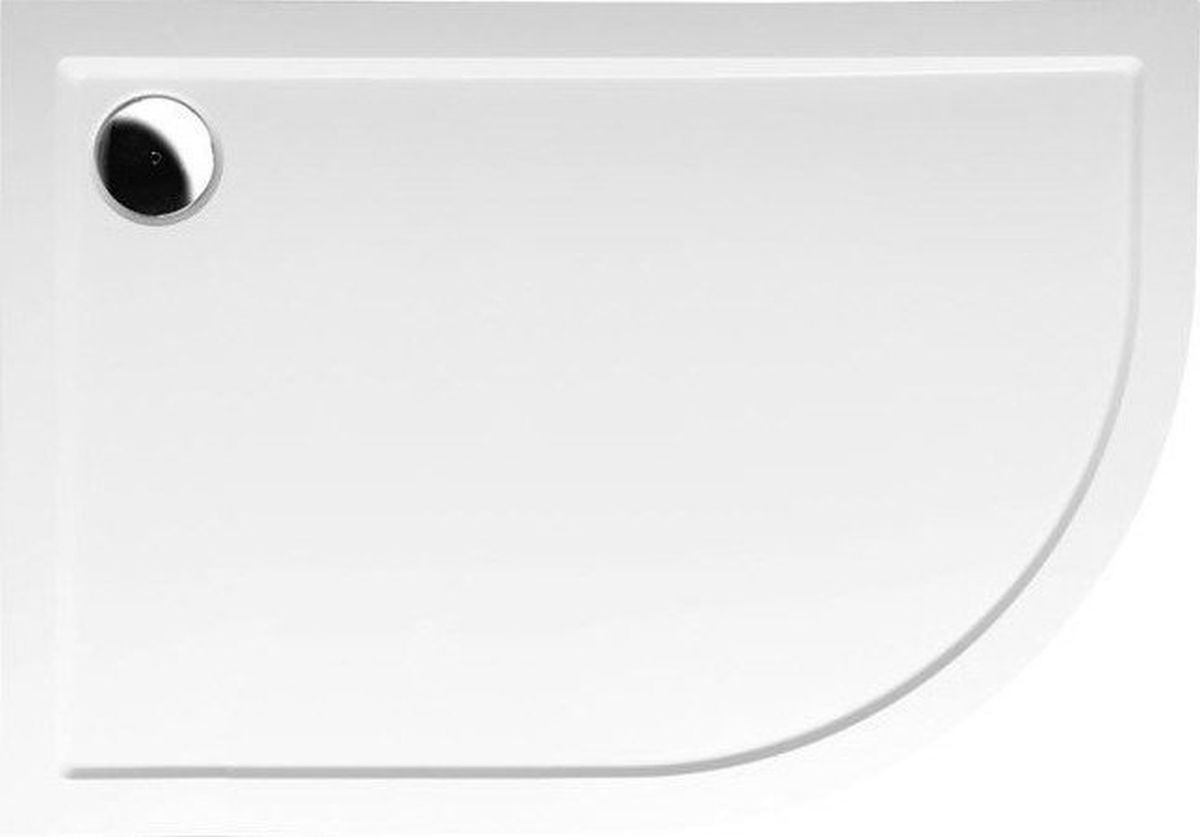 Polysan Rena Halbrunde Duschwanne 100x80 cm weiß 75511