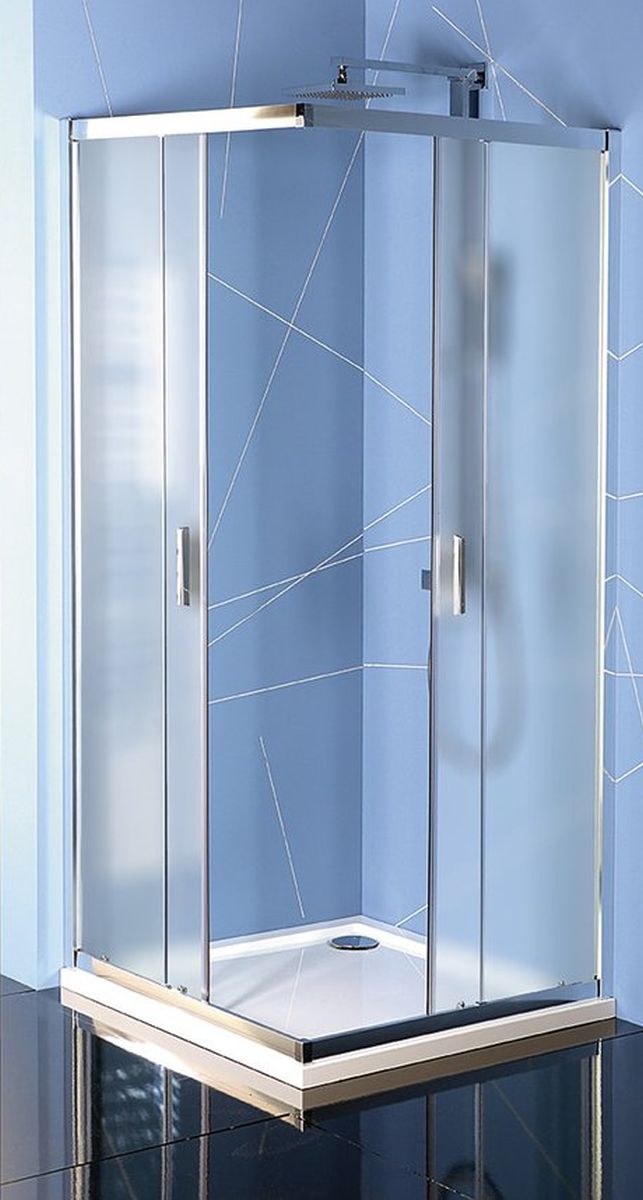 Polysan Easy Line Dusche 90x90 cm quadratisch chrom Glanz/Mattglas EL5138