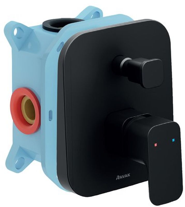 Ravak 10° Badewannen- und Duscharmatur Unterputz schwarz X070158