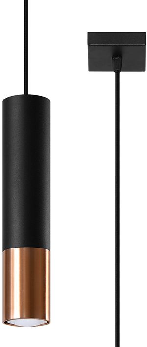 Sollux Lighting Loopez Pendelleuchte 1x40 W schwarz-kupfer SL.0946