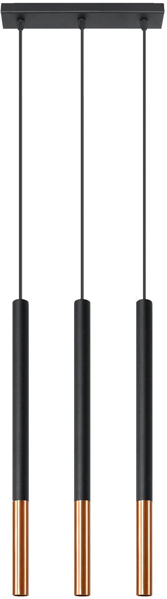 Sollux Lighting Mozaica Pendelleuchte 3x40 W schwarz-kupfer SL.0889