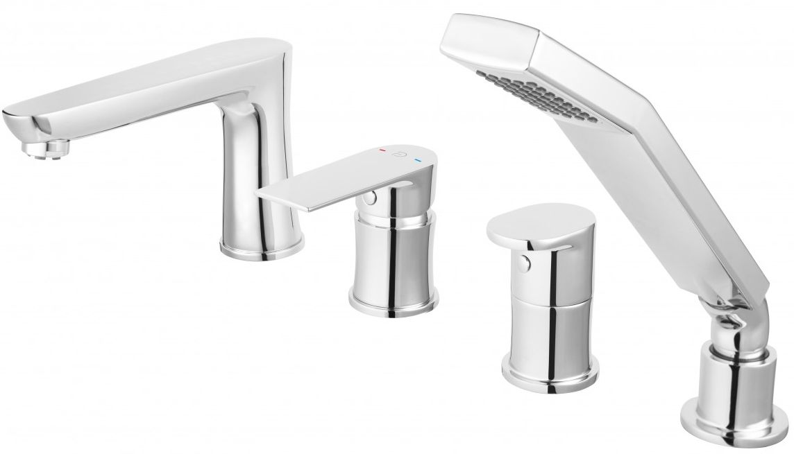 FDesign Pinea badewannen- und duscharmatur awannenmontiert chrom FD1-PNA-11A-11
