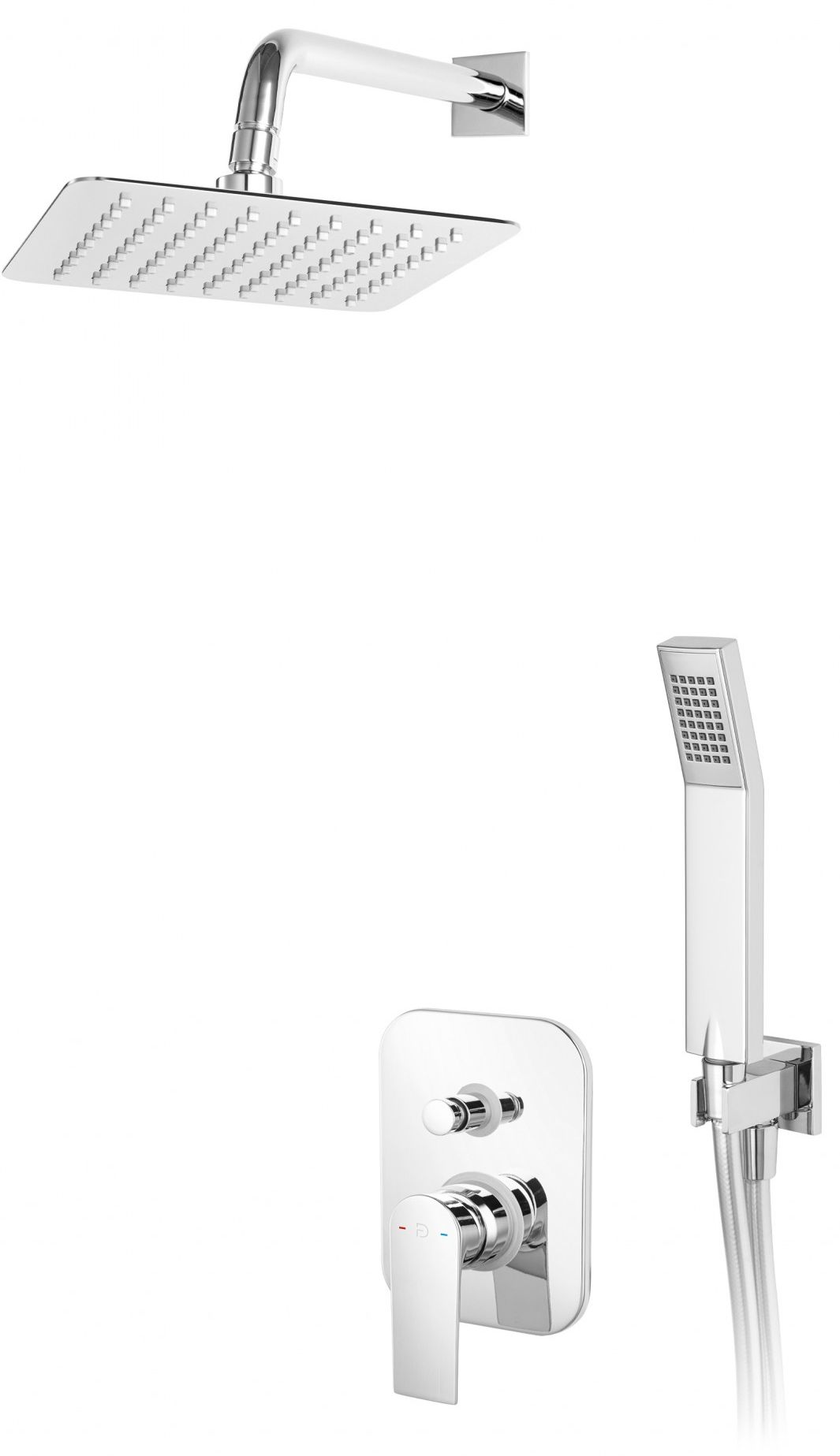 FDesign Pinea Duschset Unterputz mit Regenbrause chrom FD1-PNA-7PSET-11