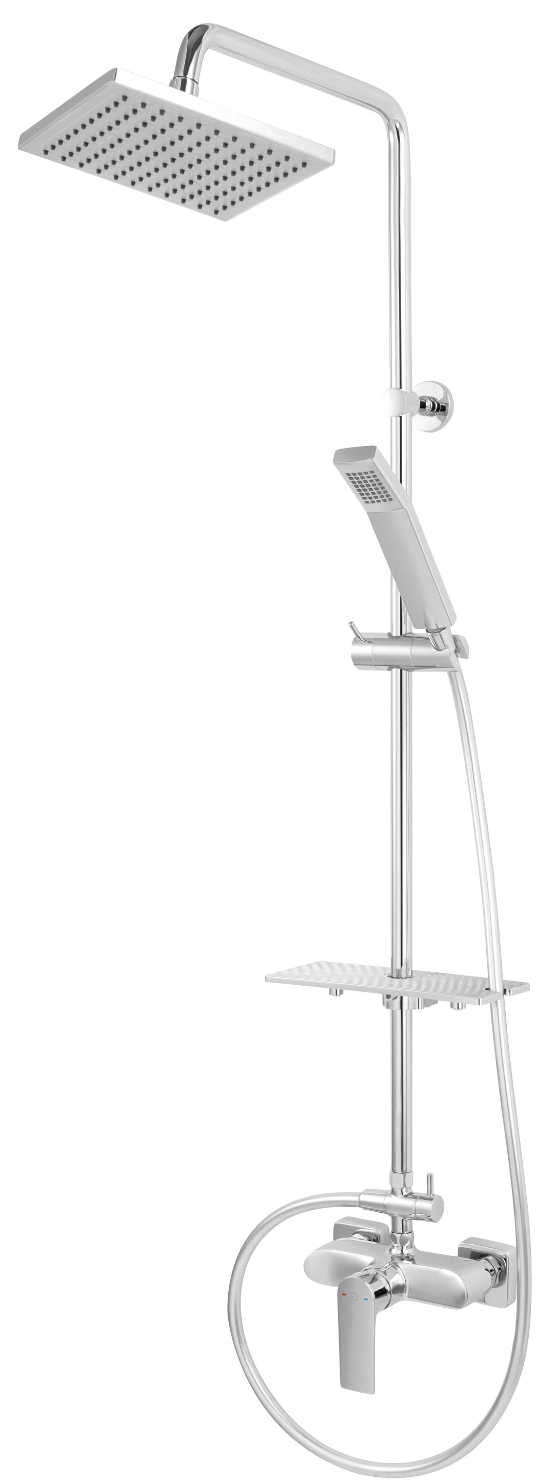 FDesign Pinea Duschset Wandmontage mit Regenbrause chrom FD1-PNA-7USET-11
