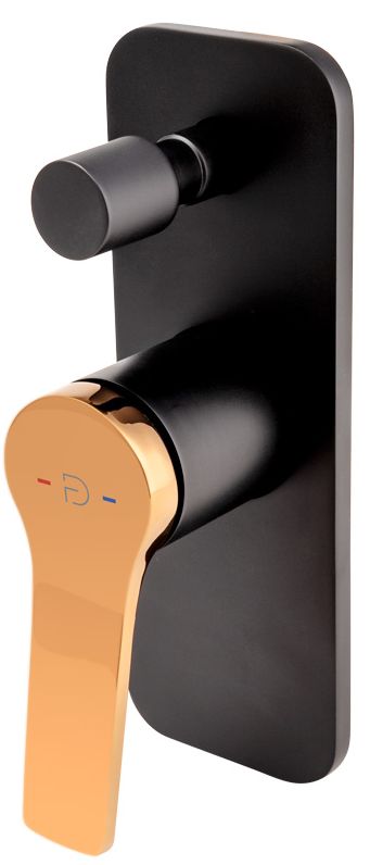FDesign Seppia badewannen- und duscharmatur Unterputz schwarz FD1-SPA-7P-25