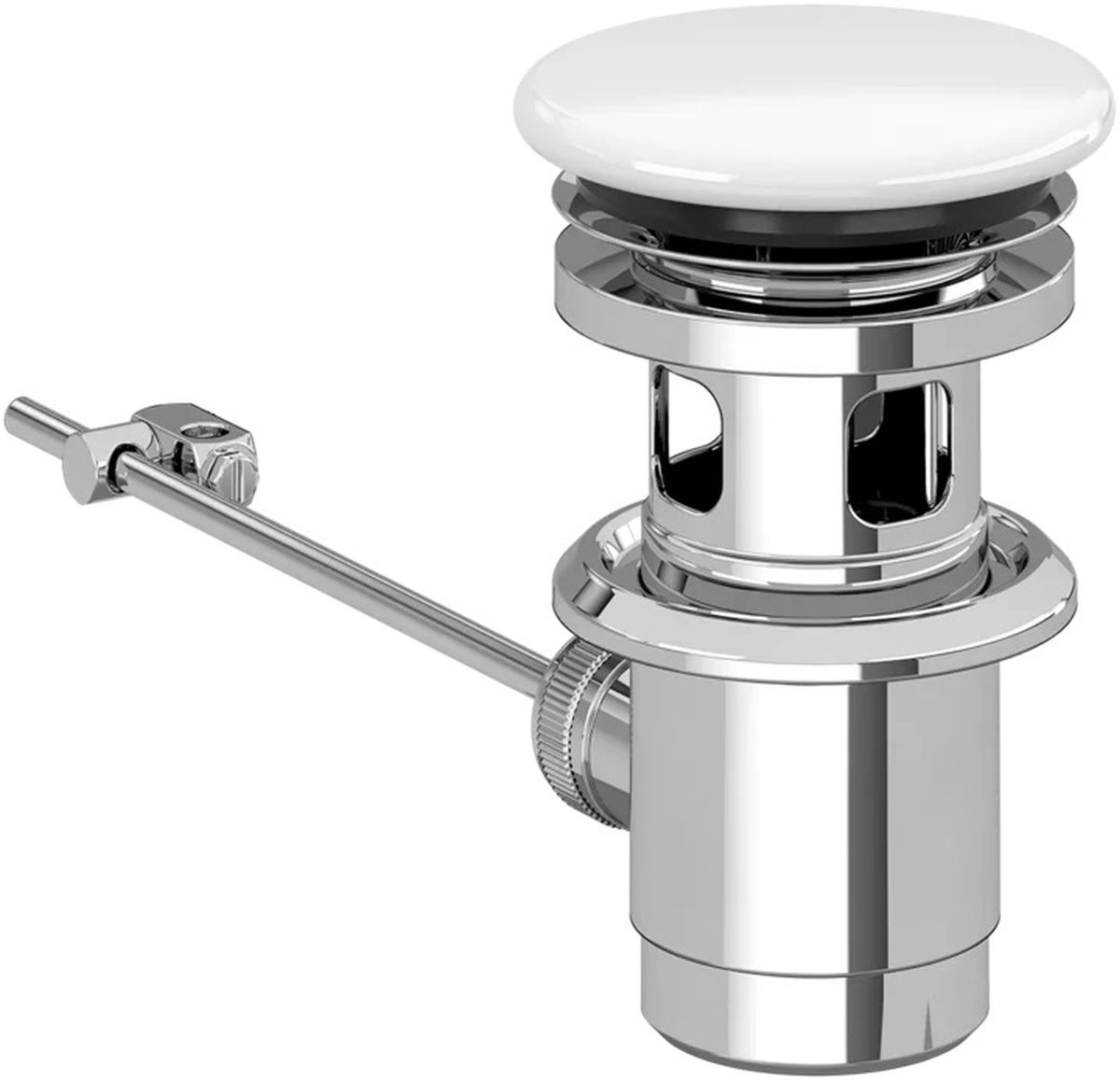 Villeroy & Boch Ablaufganitur chrom-weiß 68100001