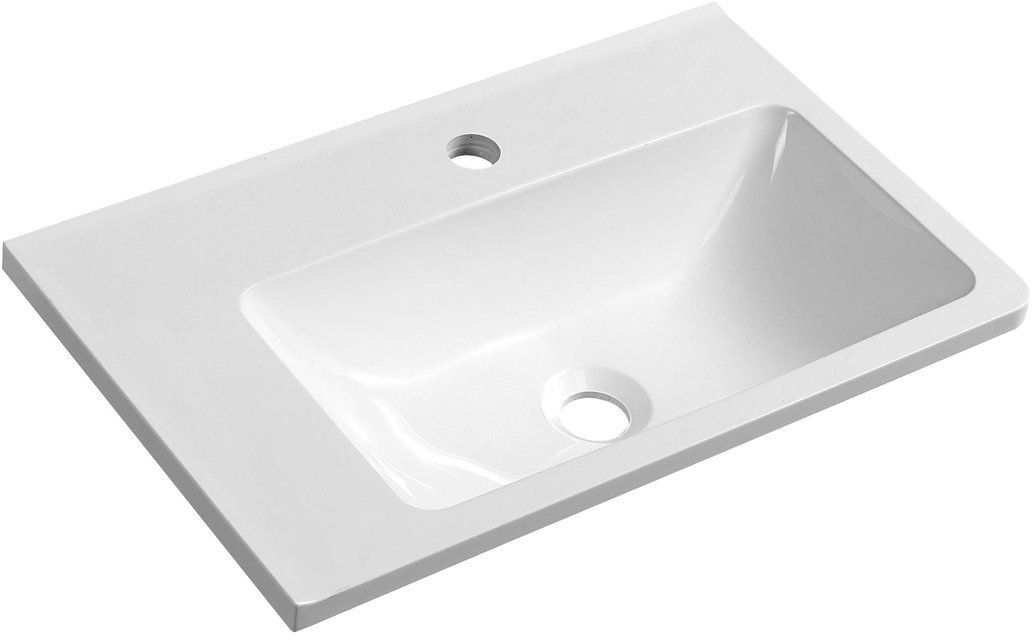 Sapho Arana Waschbecken 56x35 cm rechteckig Klassisch weiß AN055