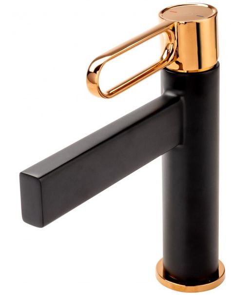 FDesign Zaffiro waschbeckenhahn stehend schwarz FD1-ZFR-2-25