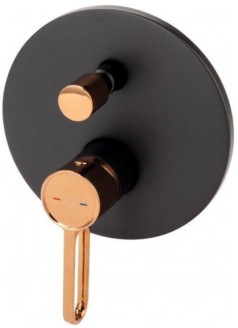 FDesign Zaffiro badewannen- und duscharmatur Unterputz schwarz FD1-ZFR-7P-25