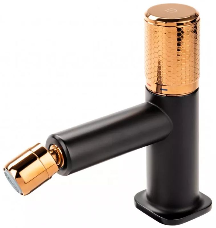 FDesign Ardesia bidet-wasserhahn stehend schwarz-gold FD1-ARD-6-25