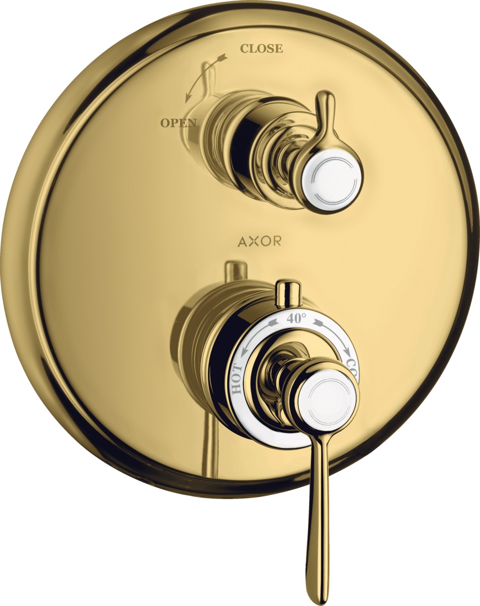 Axor Montreux Duschbatterie Unterputz mit Thermostat gold 16801990