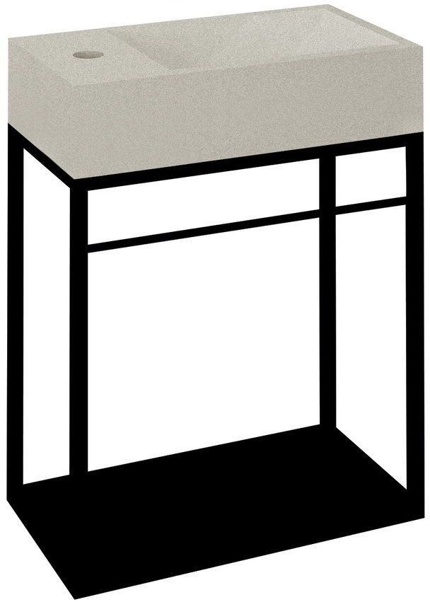 Sapho Crest Konsole 39.5x21.7x45 cm schwarz AR402