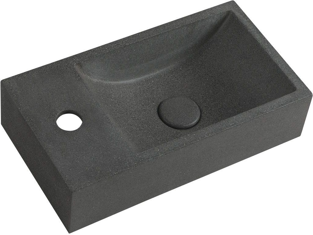 Sapho Small Waschbecken 40x22 cm rechteckig Klassisch schwarz AR403