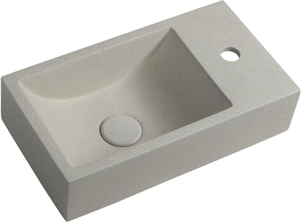 Sapho Small Waschbecken 40x22 cm rechteckig Klassisch braun/beige AR413