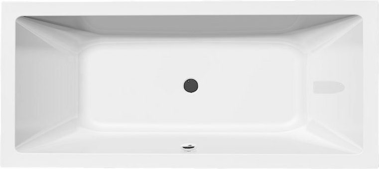 Aqualine Nisa Rechteckige Badewanne 180x80 cm weiß A1880