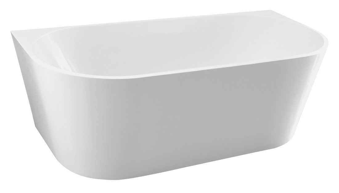 Aqualine Tajo Wandmontierte Badewanne 170x80 cm oval weiß E1980