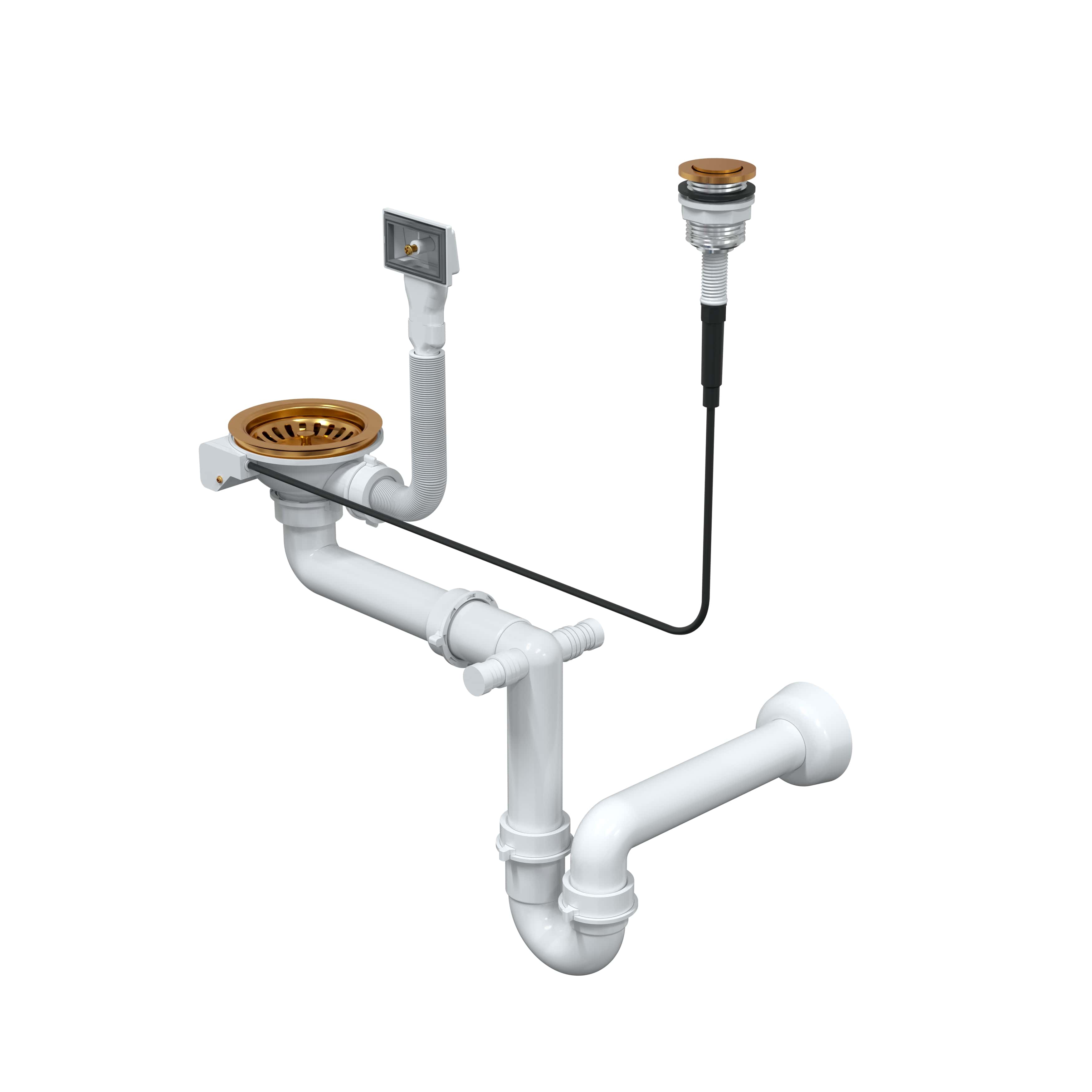 Quadron Save Space Abfluss im Waschbecken 13SR3(14G)-P1A-PC1