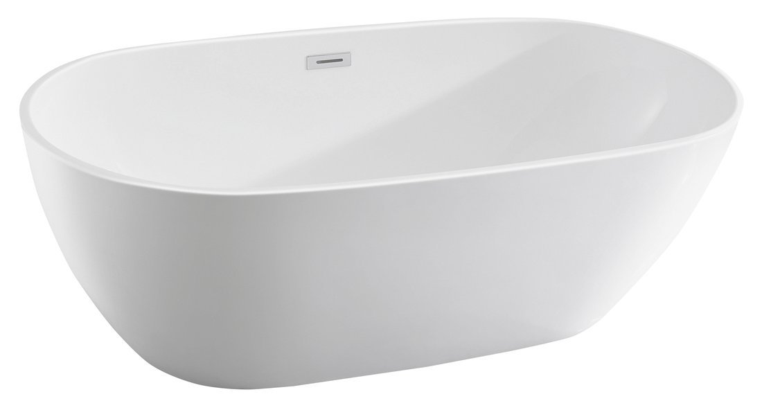 Aqualine Douro Freistehende Badewanne 180x81.5 cm oval weiß E1880