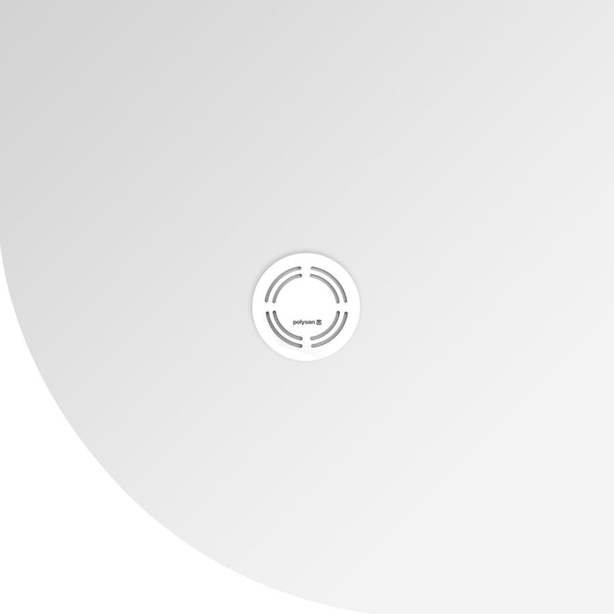 Polysan Flexia Halbrunde Duschwanne 90x90 cm weiß 91181