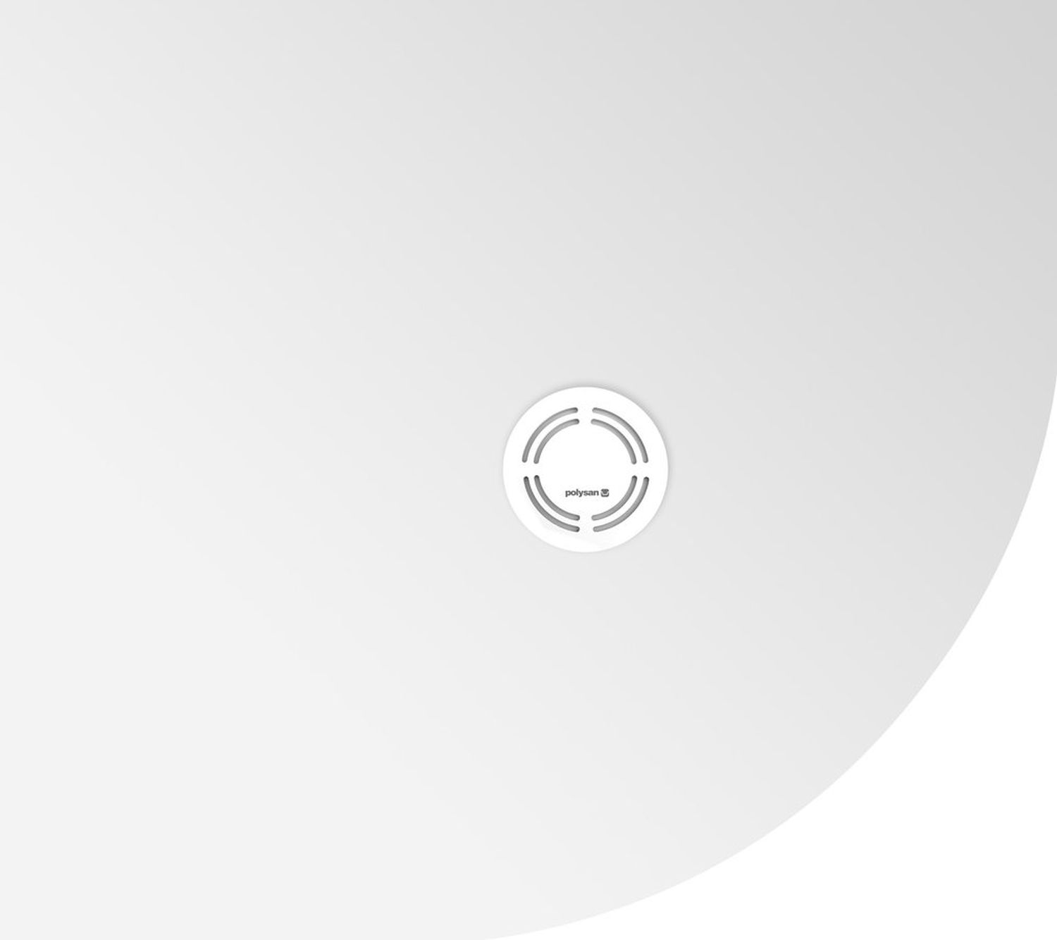 Polysan Flexia Halbrunde Duschwanne 90x80 cm weiß 91191