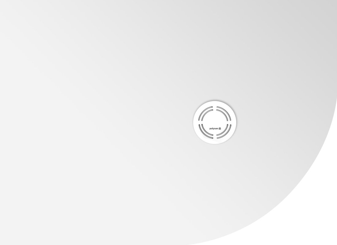 Polysan Flexia Halbrunde Duschwanne 110x80 cm weiß 91261