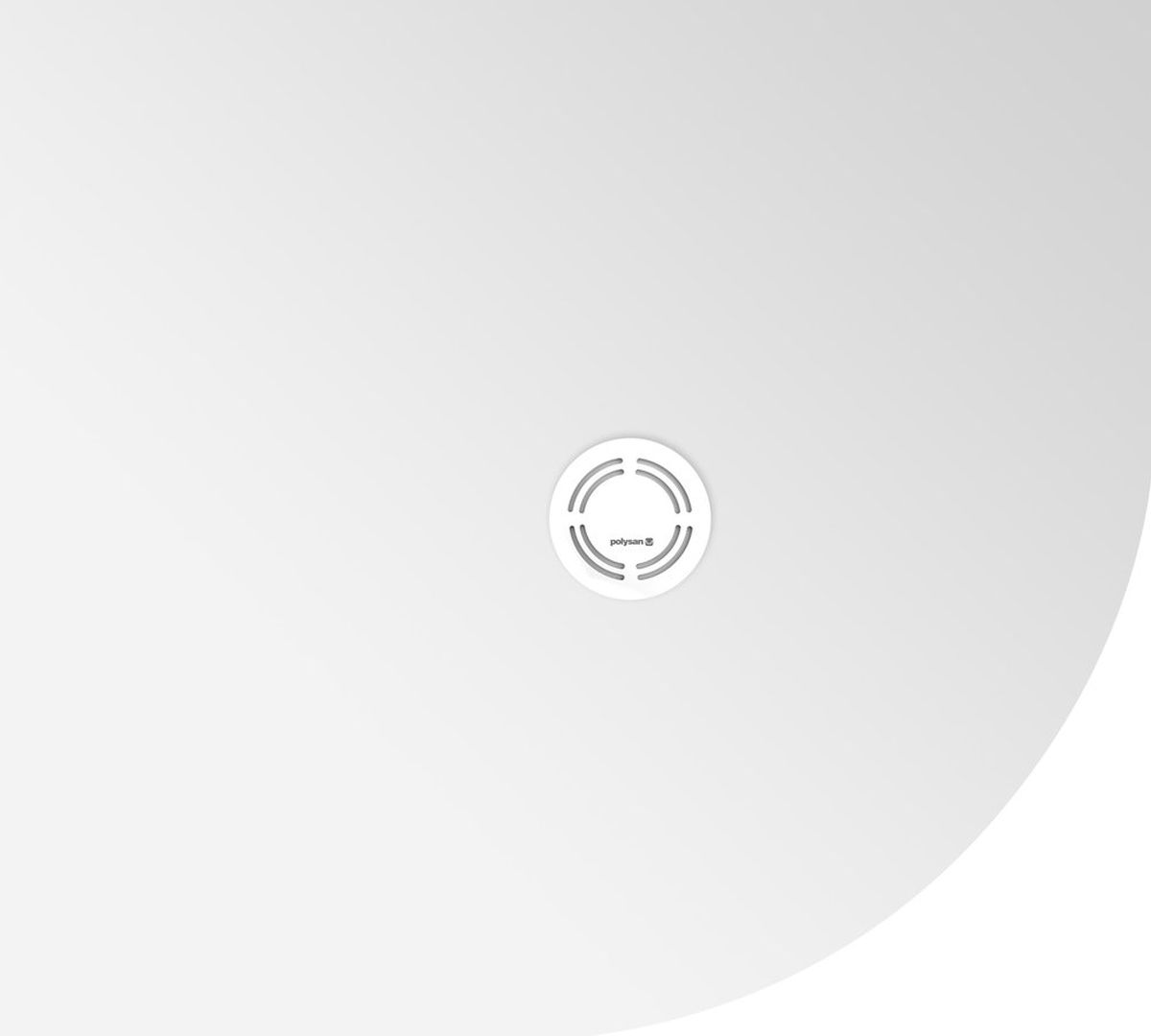 Polysan Flexia Halbrunde Duschwanne 100x90 cm weiß 91321