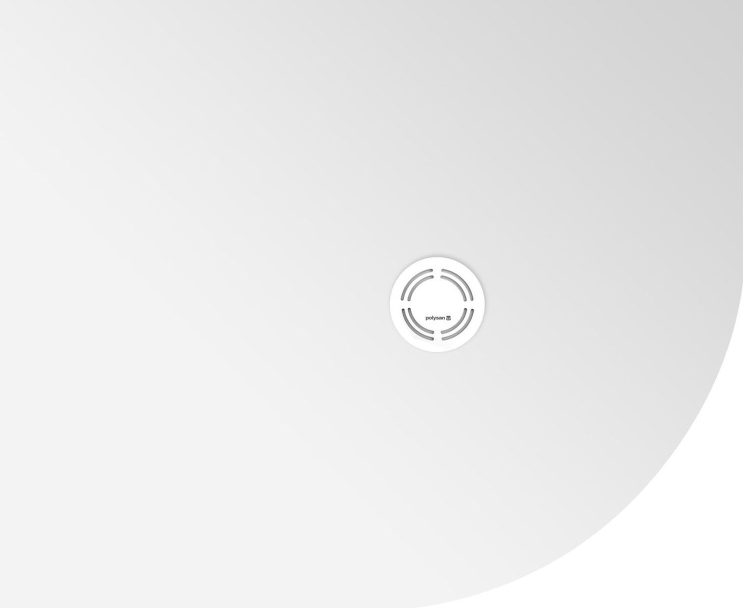 Polysan Flexia Halbrunde Duschwanne 110x90 cm weiß 91341