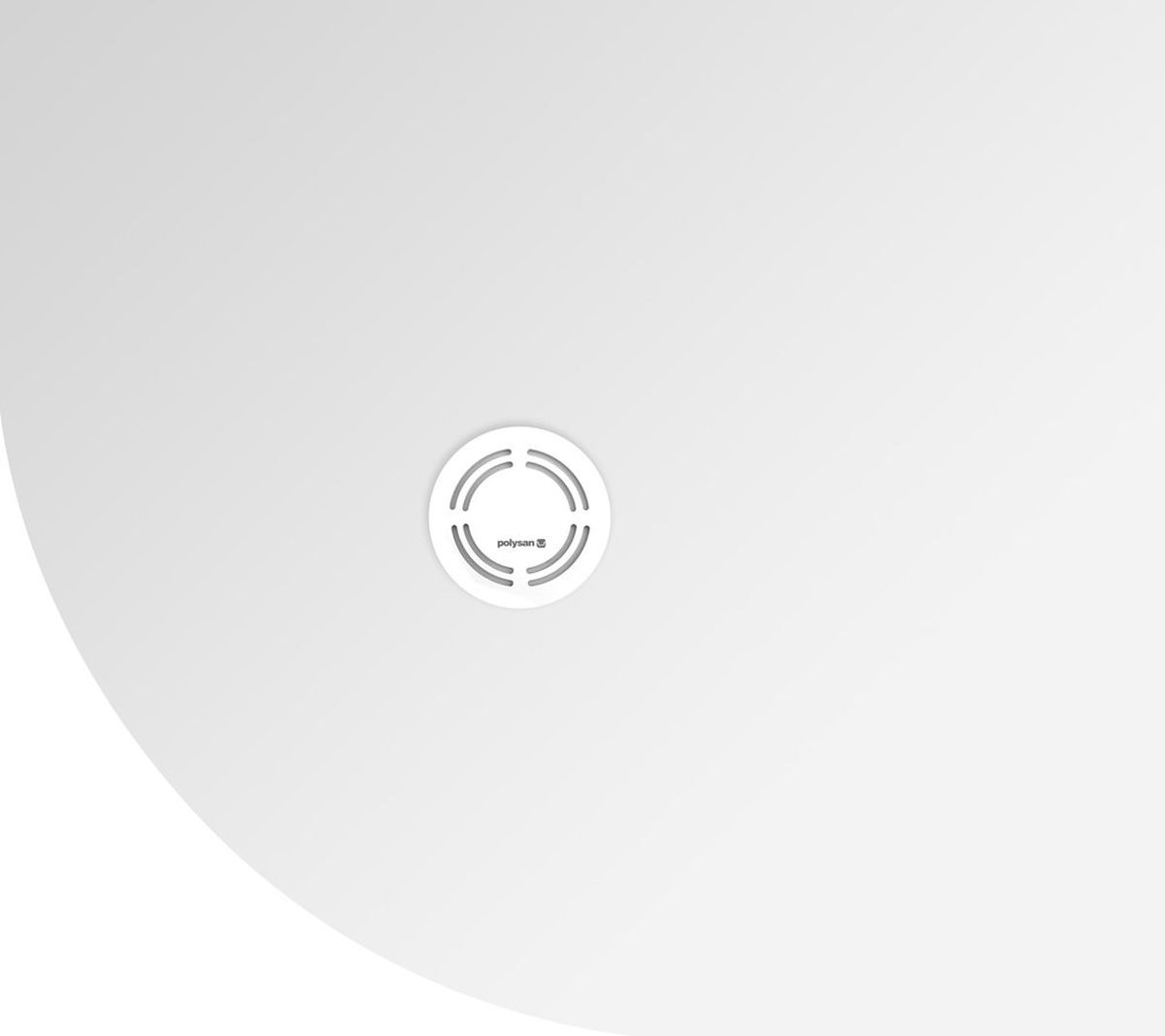 Polysan Flexia Halbrunde Duschwanne 90x80 cm weiß 91231