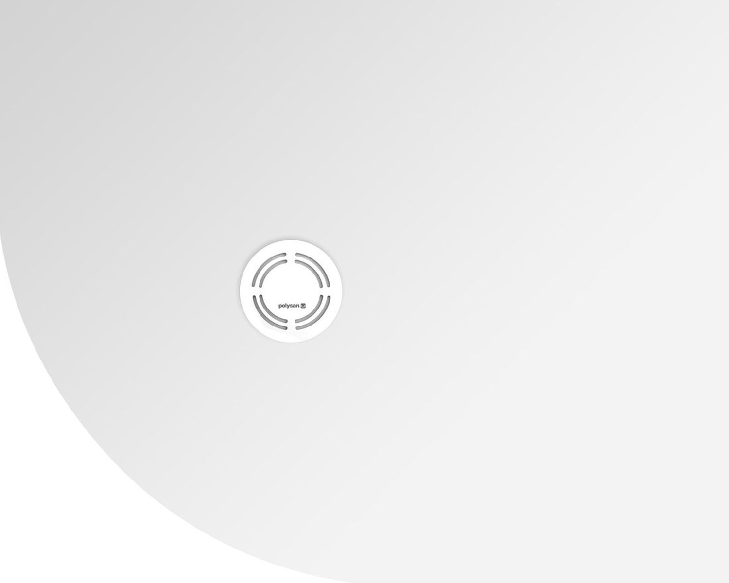 Polysan Flexia Halbrunde Duschwanne 100x80 cm weiß 91251