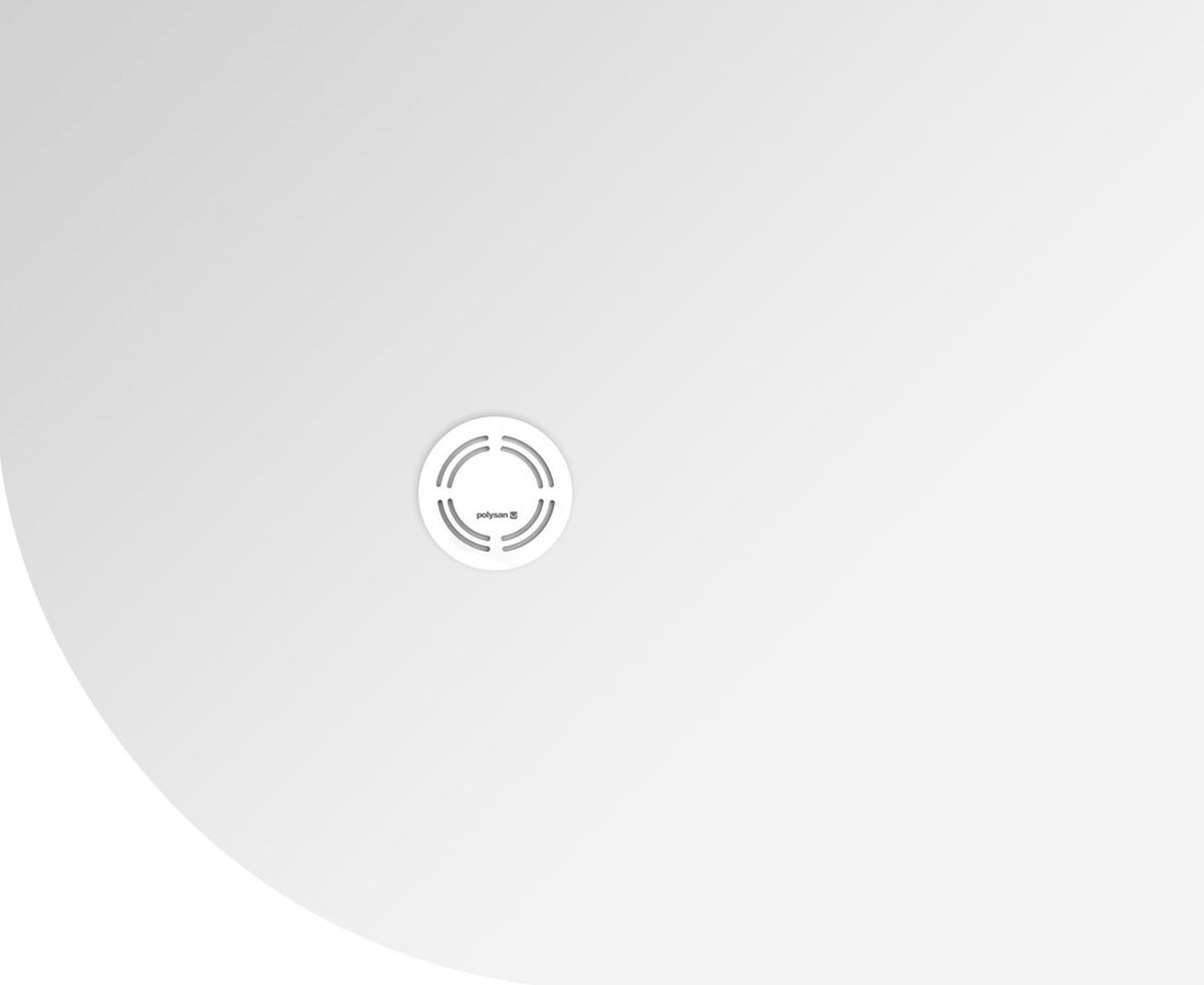 Polysan Flexia Halbrunde Duschwanne 110x90 cm weiß 91361