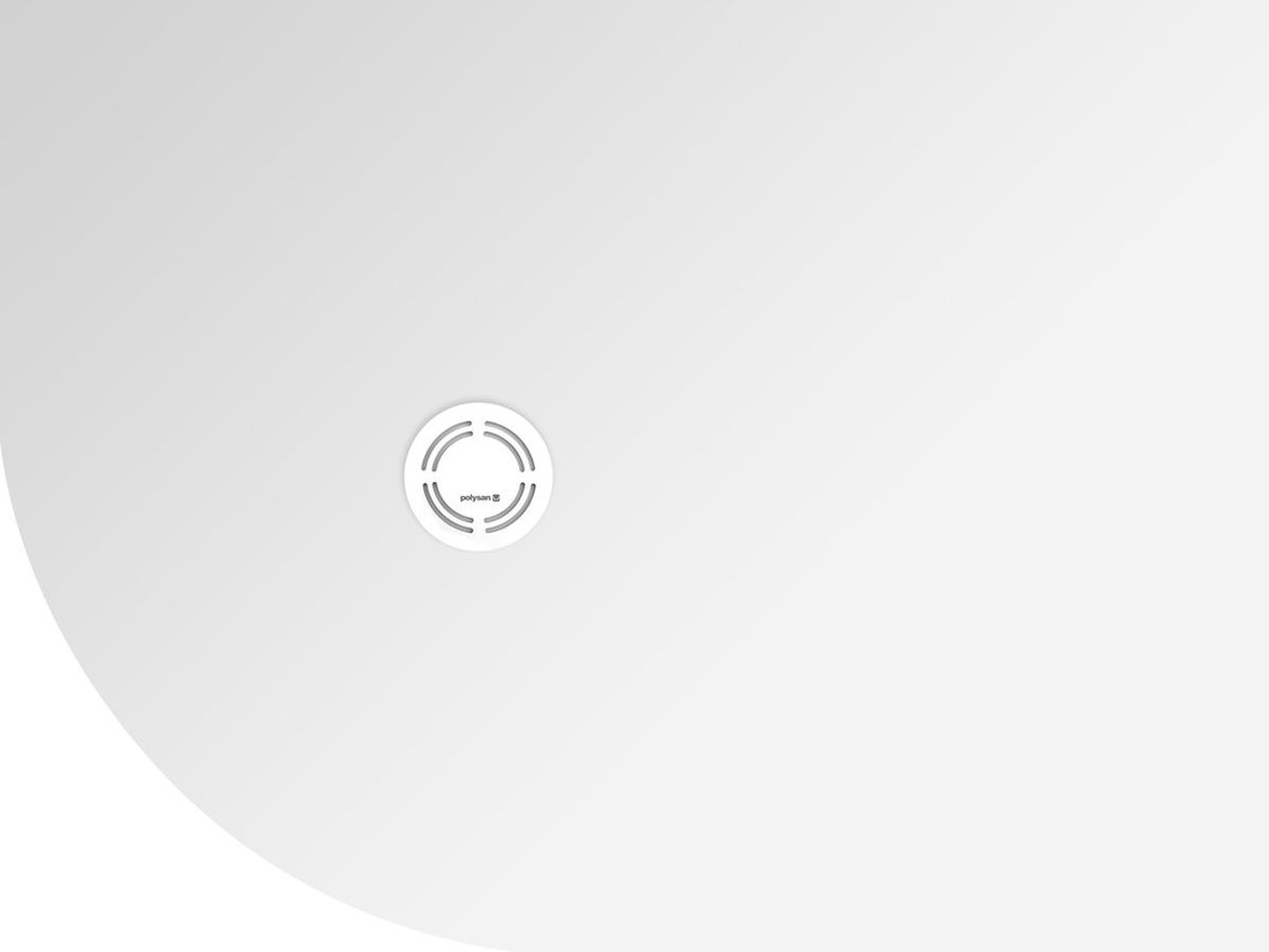 Polysan Flexia Halbrunde Duschwanne 120x90 cm weiß 91391