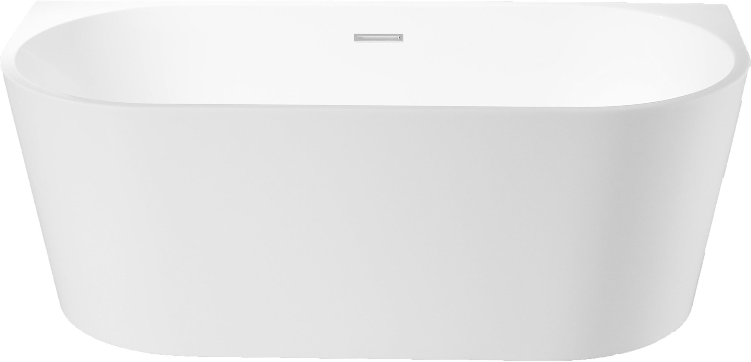 LaVita Caldera Wandmontierte Badewanne 170x75 cm oval weiß 5900378322320