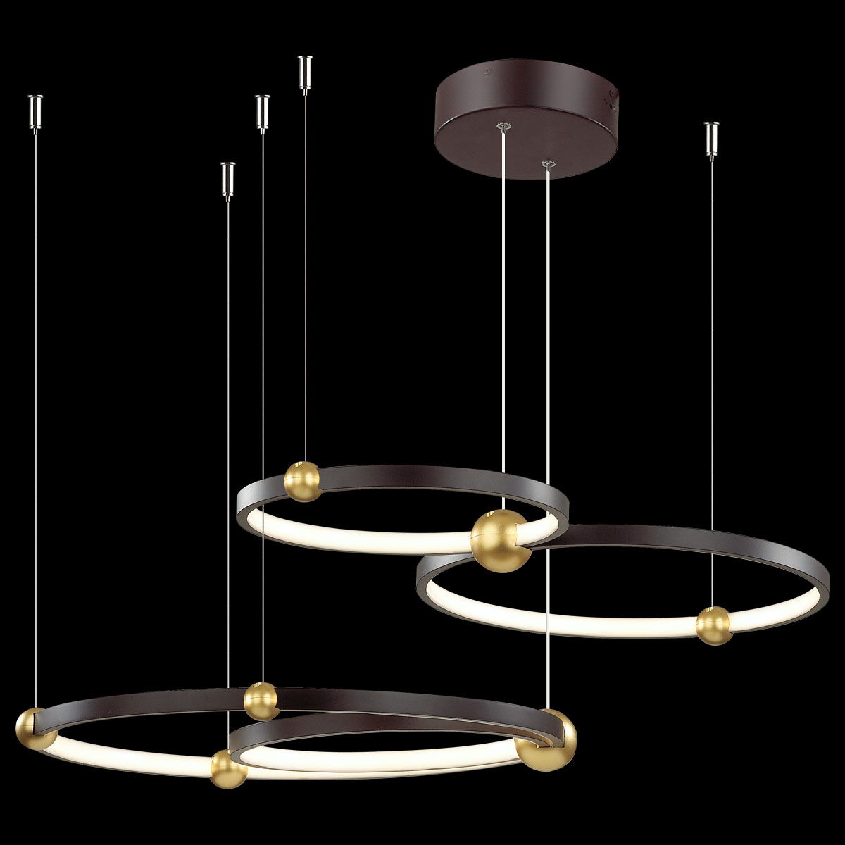 Altavola Design Aurora Pendelleuchte 4x85 W schwarz-gold LA112/P_50_3k_black