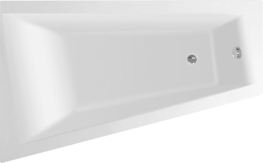 Aqualine Metuje Eckbadewanne 160x100 cm linksseitig weiß G2610