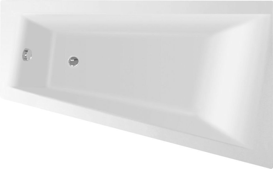 Aqualine Metuje Eckbadewanne 160x100 cm rechtsseitig weiß G2611