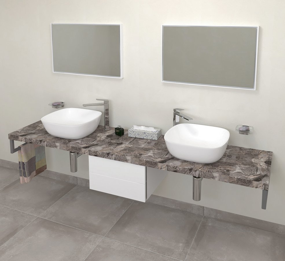 Sapho Avice Arbeitsplatte 170x49.5 cm grau AV1710