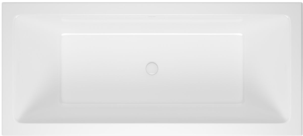 Set Rechteckige Badewanne Excellent Heaven Slim WAEX.HEV16WHS, Badewannensiphon Excellent Flow ARIN.FLOW.WH